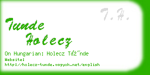 tunde holecz business card